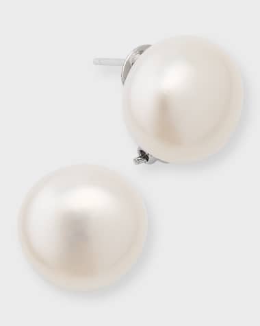 Kenneth Jay Lane Sterling Silver Pearl Earrings