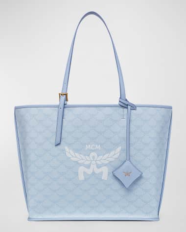 MCM Lauretos Monogram Canvas Shopper Tote Bag