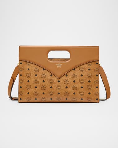 MCM Visetos Faux-Leather Top-Handle Bag