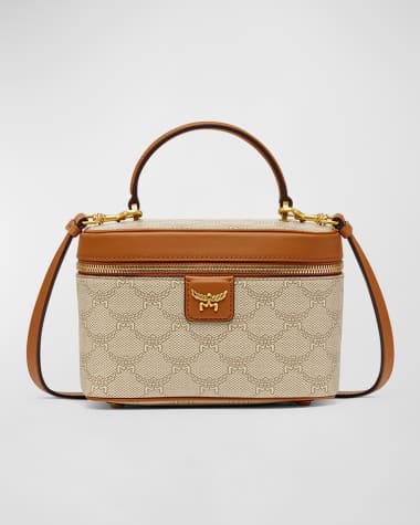 MCM Lauretos Monogram Zip Crossbody Bag