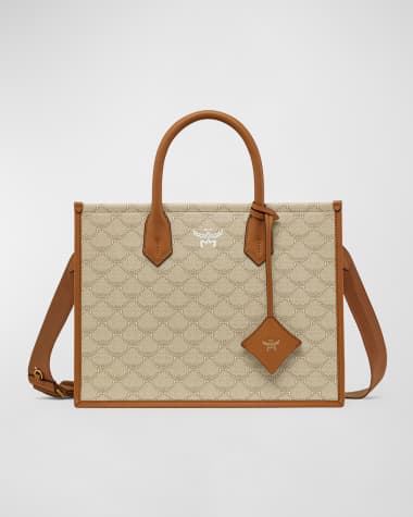 MCM Lauretos Monogram Canvas Tote Bag