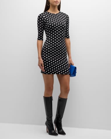 Alice + Olivia Delora Polka Dot Mini Dress