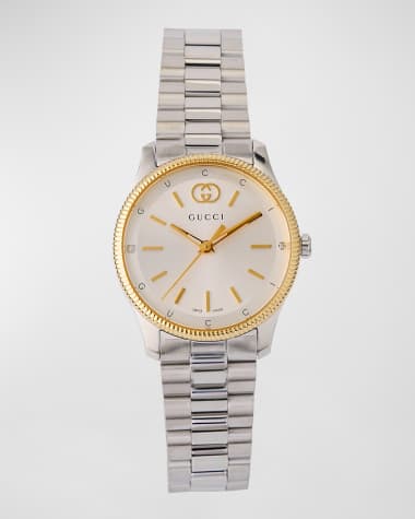 Gucci G-Timeless Slim Watch with Bracelet Strap, Two Tone