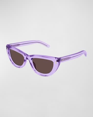 Gucci Logo Acetate Cat-Eye Sunglasses