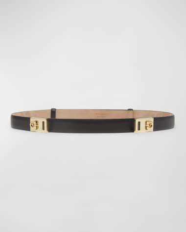 Ferragamo Double Gancini Leather Belt