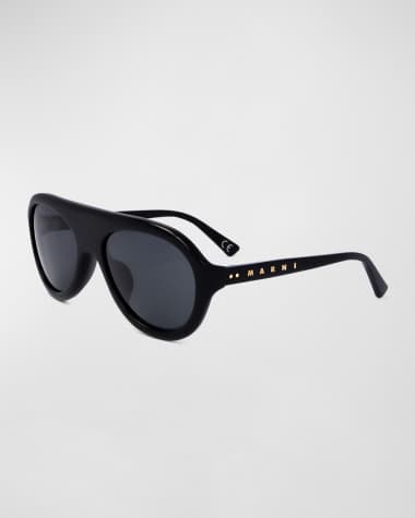Marni Logo Acetate Aviator Sunglasses