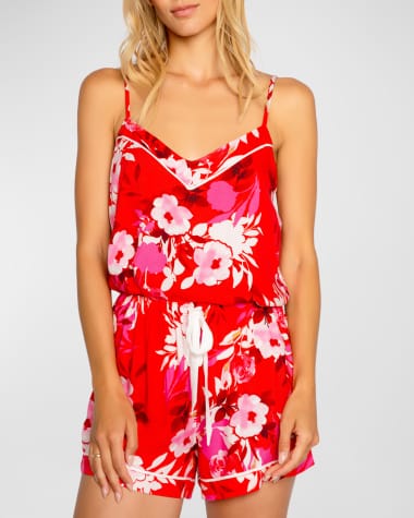 PJ Salvage Watercolor Bloom Floral-Print Pajama Set