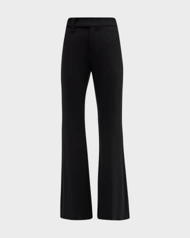 Oscar de la Renta High-Rise Flare Crepe Pants