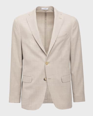 Boglioli Men's Wool Hopsack Blazer