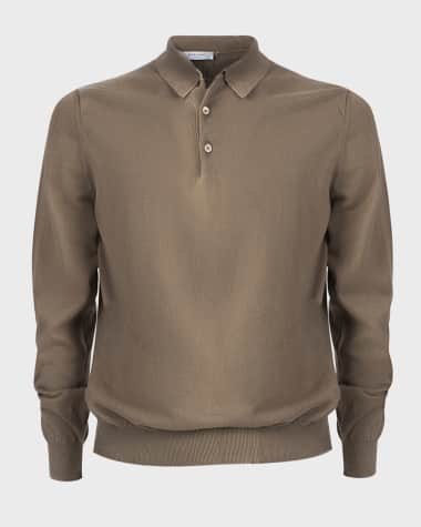 Boglioli Men's Solid Cotton Polo Shirt