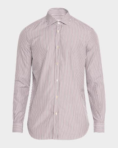 Boglioli Men's Bengal Striped Sport Shirt
