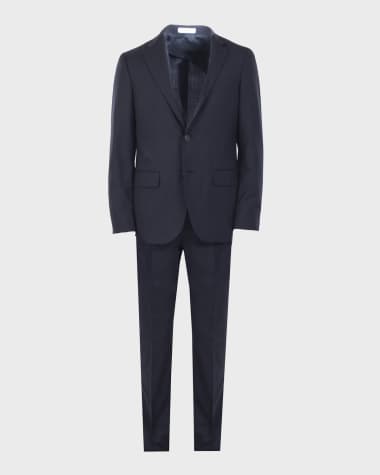 Boglioli Men's Solid Wool Suit