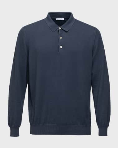 Boglioli Men's Solid Cotton Polo Shirt