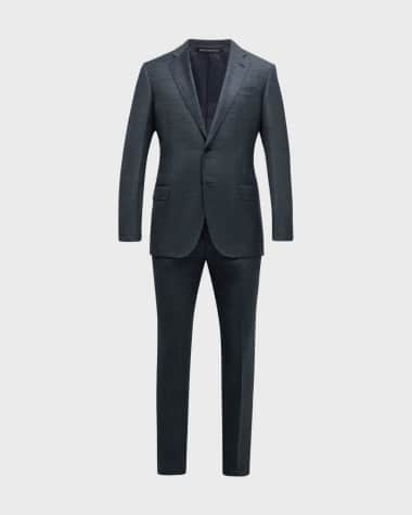 Emporio Armani Men's Textured Wool Classic Fit Suit
