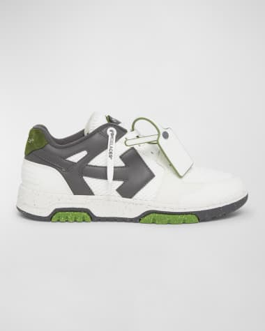 Off-White Men's Slim Out Of Office Mesh and Leather Low-Top Sneakers