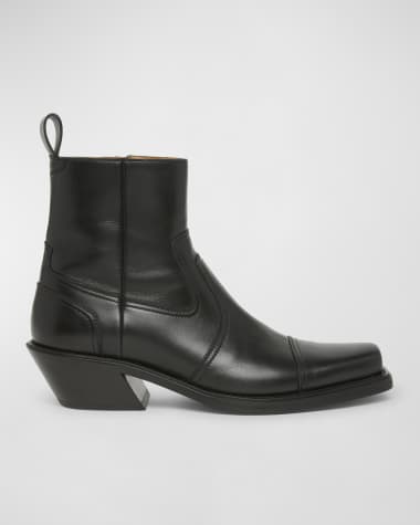 Off-White Men's Slim Texan Leather Ankle Boots
