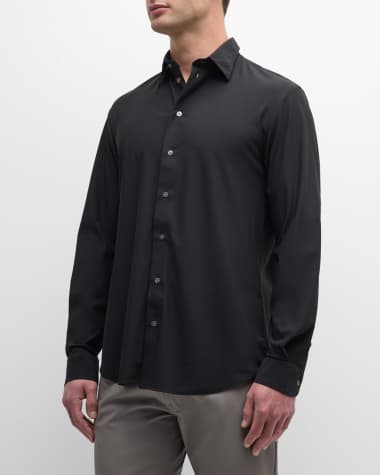 Emporio Armani Men's Nylon-Stretch Sport Shirt