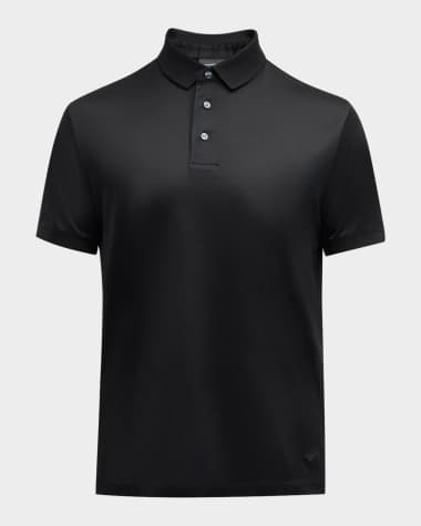 Emporio Armani Men's Solid Jersey-Stretch Polo Shirt