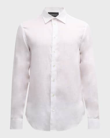 Emporio Armani Men's Linen Sport Shirt