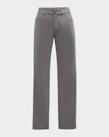 ANKLE LENGTH Slim Fit LIGHT GREY ARMMANI MEN FORMAL PANT, Handwash