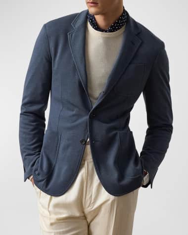 Ralph Lauren Purple Label Men's Hadley Hand-Tailored Wool Pique Sport Jacket
