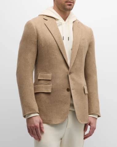 Ralph Lauren Purple Label Men's Kent Hand-Tailored Basket-Weave Cashmere Jacket