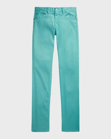 Ralph Lauren Purple Label Men's Slim Stretch Linen-Cotton Jeans
