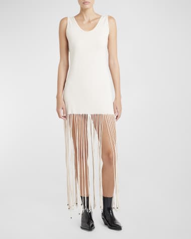 Alanui Monsoon Fitted Fringe Dress