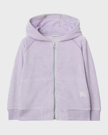 Burberry Girl's Timmy Cotton-Blend EKD Hoodie, Size 3-14