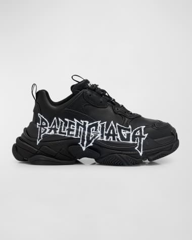 Balenciaga Triple S Leather Logo Fashion Sneakers