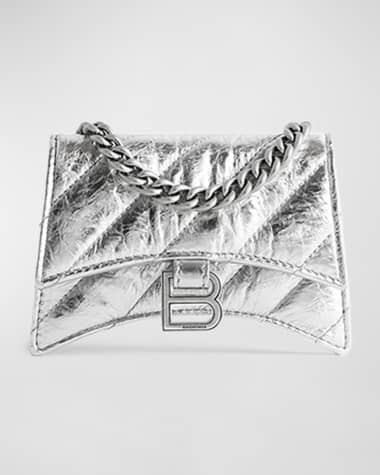 Balenciaga Crush Mini Metallic Quilted Chain Bag