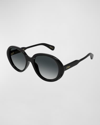 Chloe Gradient Acetate Round Sunglasses