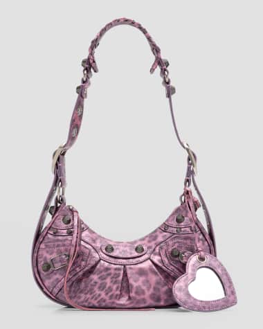 Balenciaga Le Cagole XS Leopard-Print Shoulder Bag