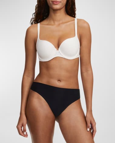 Underwire Dotted Contour T-Shirt Bra with Lace - Déesse Collection