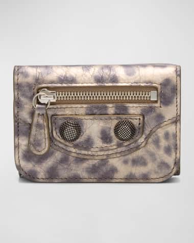 Balenciaga Le Cagole Mini Leopard-Print Wallet