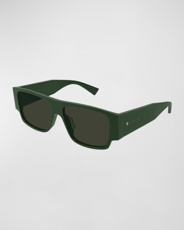 Bottega Veneta Men's Acetate Rectangle Sunglasses