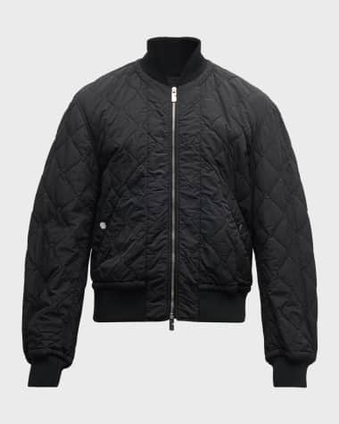 Burberry Men's Quilted Crinkle Nylon Bomber Jacket
