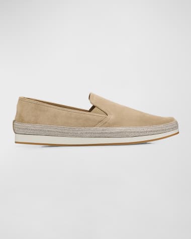 Prada Men's Suede Slip-On Sneakers