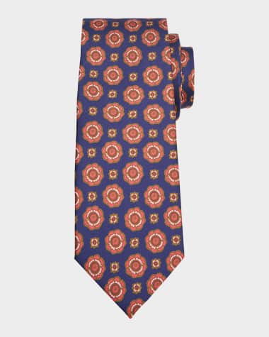 Charvet Men's Silk Medallion-Print Tie