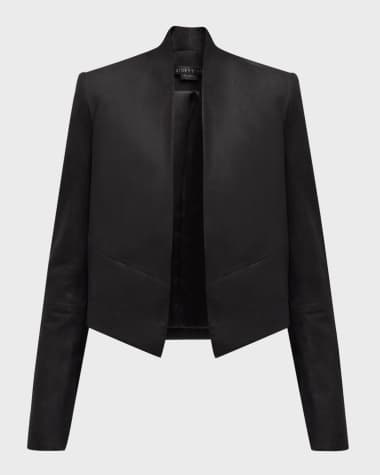 Alice + Olivia New Harvey Suede Open-Front Jacket