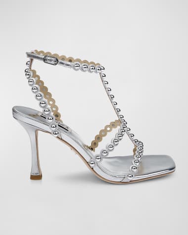 Badgley Mischka Camilia Dome Stud T-Strap Sandals