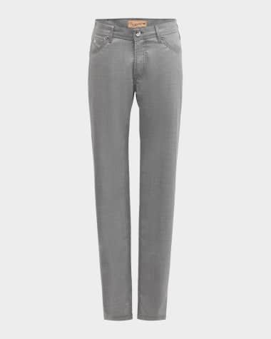 Marco Pescarolo Men's 130s Worsted Wool 5-Pocket Pants