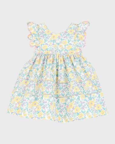 Princess Charlotte Rachel Riley Navy Blue Mini Floral Frill Easter Dress