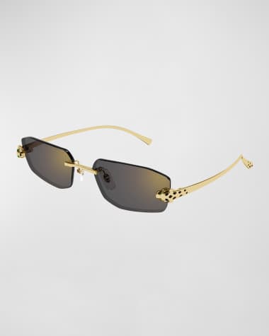 Cartier Rimless Metal Cat-Eye Sunglasses