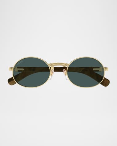 Cartier Men's Metal Round Sunglasses