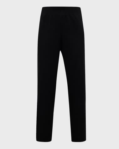 Eileen Fisher Cropped Straight-Leg Stretch Crepe Pants