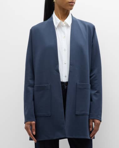 Eileen Fisher Petite Open-Front Washable Flex Ponte Jacket