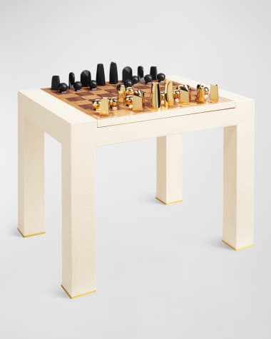 AERIN Faux Shagreen Chess Side Table