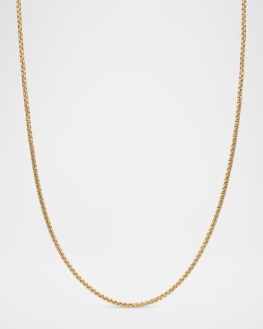 David Yurman Box Chain Necklace in 18K Gold, 1.7mm, 16"L