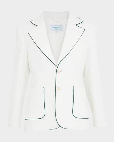 CASABLANCA Men's Textured Jacket with Piping